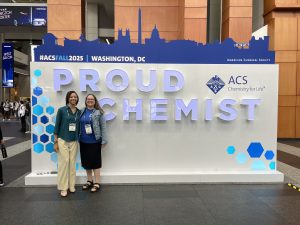 Cathy with former UROP Abby Scott Porter at Fall 2025 ACS